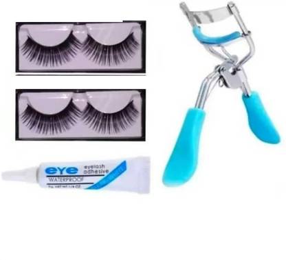 Lusty soul 2 Pcs High Quality Eyelashes With Eye Glue And Curler (4Items in the set)