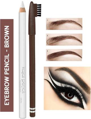 MYEONG 3D ( eye lip )use white pencil eyeliner with perfect long and lasting brown eyebrow pencil