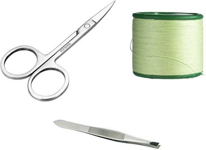 Nyamah sales Professional Eyebrow Threading Thread Eyebrow Scissors Eyebrow Tweezers Combo Set