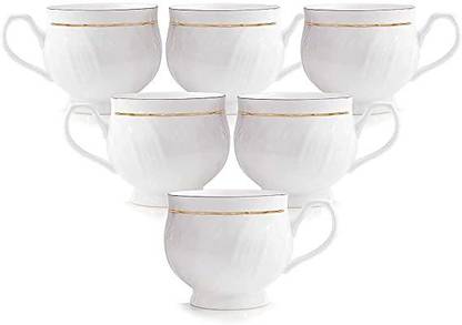 love unlimited Pack of 6 Bone China Beautiful and Stylist Kareena shape design Tea Cup