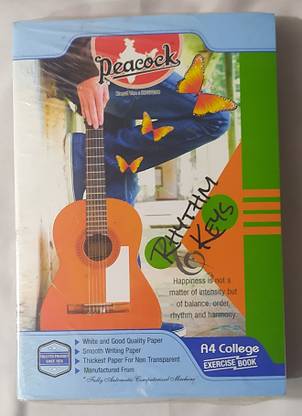 Peacock College notebook A4 Notebook Ruled page 185 Pages