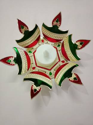 Nilanchal Handicrafts Gold Plated Table Diya Set