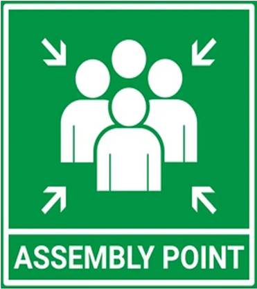 RLDigitalUnits Assembly Point Sign Board Emergency Sign