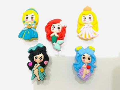 DEEGLO Soft Princess Pins Printed Color Doll Shape for Baby Girls 5PC Hair Pin