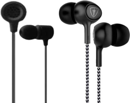 Tiitan Combo Pack of Wired Earphones Black S6, S9 Wired