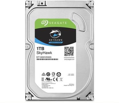 Seagate SKYHAWK 1 TB Surveillance Systems, All in One PC's, Network Attached Storage, Desktop Silver SATA Internal Hard Disk Drive (HDD) (1 TB Surveillance Systems Internal Hard Disk Drive (ST1000VX005))