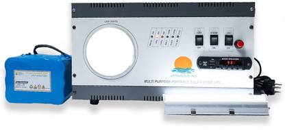 SOLAR UNIVERSE INDIA SUI-IS-100W UPS Home UPS Kit with 18ah Battery Solar Kit of 75W with inbuilt LiFePo4 Battery 1 AC 75W Inverter, DC12V Output Modified Sine Wave Inverter
