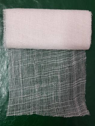 Aidcure Rolled Cotton Bandage 10.0 cm x 3.0 mtr 40 TPI (1 x 12 rolls x 6 pack) Gauze Medical Dressing