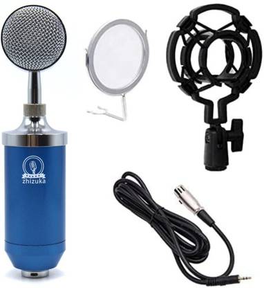 zhizuka BM3000 Condenser Microphone Kit with Adjustable Scissor Arm Stand, Shock Mount Microphone