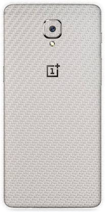 BUGGU White Carbon Fiber Mobile Back Skin, White Carbon Fiber, OnePlus 3T Mobile Skin