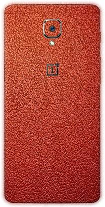 BugguSkin Red Leather One Plus 3T Back skin Guard, OnePlus 3T Mobile Skin