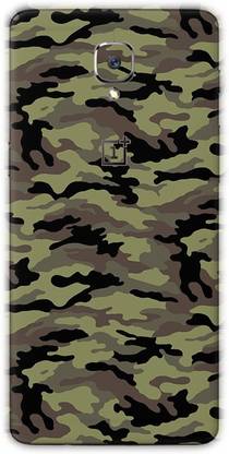 BUGGU Camouflage militry Green Mobile Back Skin, Camouflage militry Green, OnePlus 3T Mobile Skin