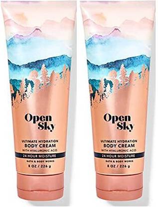 Bath & Body Open Sky 2 Pack Ultra Shea Body Cream 8 Oz. (Open Sky)