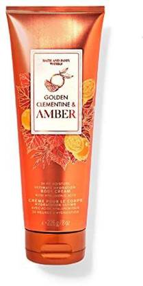 Bath & Body Golden Clementine Amber Ultimate Hydration Body Cream 8 Ounce Full Size Fall 202