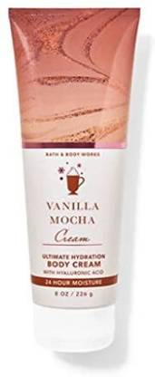 Bath & Body Vanilla Mocha Cream Ultimate Hydration Cream 8 Ounce Full Size with Hyaluronic A