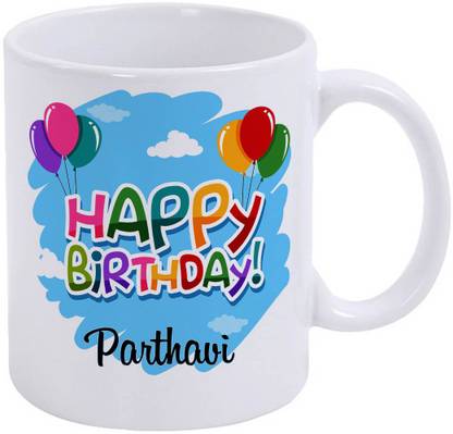 epheriwala Happy Birthday Parthavi Ceramic Coffee Mug