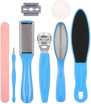 HUDA NAILS BEAUTY Foot Scrubber for Dead Skin, Callus Remover, Foot Scraper, Foot Filer Kit