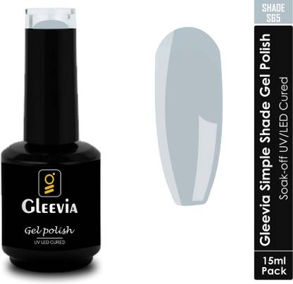 Gleevia UV LED Soak-Off Simple Shade Gel Polish for Professionals 15ml Brush Cap S65 Shade S65