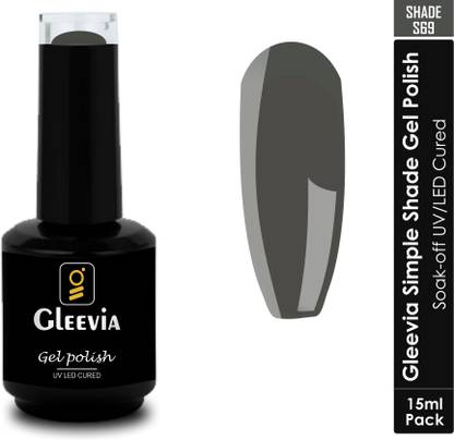 Gleevia UV LED Soak-Off Simple Shade Gel Polish for Professionals 15ml Brush Cap S69 Shade S69
