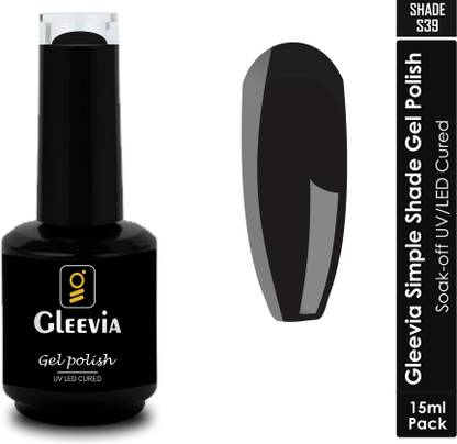 Gleevia UV LED Soak-Off Simple Shade Gel Polish for Professionals 15ml Brush Cap S39 Shade S39