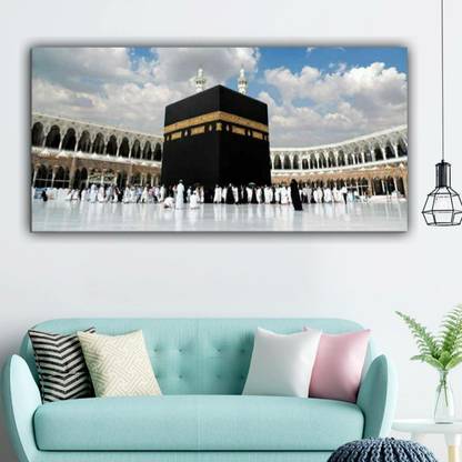 Innovision The seven colours beautiful kaaba mecca mosque al haram canvas paintings Canvas 48 inch x 24 inch Painting