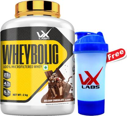 VX LABS WHEYBOLIC 100 % MICROFILTERED WHEY PROTEIN WITH FREE SMART SHAKER WITH CONTAINER Whey Protein