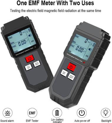 Clarastar Dual Electromagnetic Radiation Tester EMF Meter Magnetic Field Detector Radiation Monitor