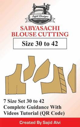 टेलर्स सब्यसाची ब्लाउज़ पेपर पार्टन(कटिंग) 30-42 सेट ऑफ 7 साइज़ेज़