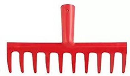 My Garden 10-Teeth Hand Cultivator Rake Without Handle Garden Rake (Red) Garden rake 28 cm Garden Tool Kit