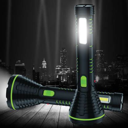 Pick Ur Needs Dual Power 2 In 1 Led 20 Watt Rechargeable Torch Light Long Range Torch