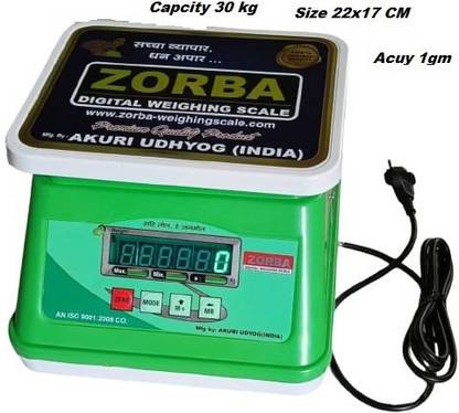Zorba ABS Counter Table top 30 kg *1gm Weighing Scale