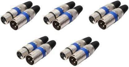 WON 5 Pair Audio 3Pin XLR Jack Microphone Mixer Connector 3 pin Male Female XLR Connector 3 pin XLR Connector for DJ XLR pin Wire Connector