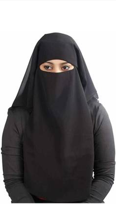 A One Chiffon Solid Burqa