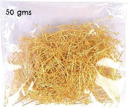 GOELX DIY Jewellery Findings IPins Gold 50 GMS Pack for Jewellery Making Crafts