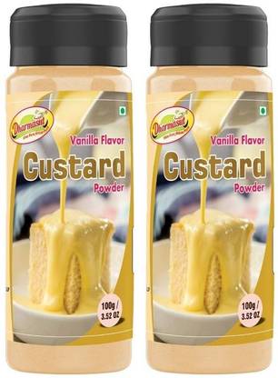 Dharmasut Custard Powder - Vanilla Flavour, 100g*2 | Custard Powder