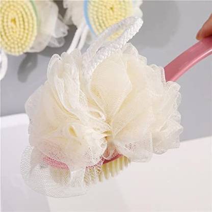 VENTERPRISE Body Brush with Bristles ,Back Scrubber Bath Mesh Sponge with Curved Long Handle