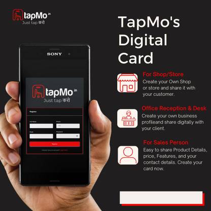 tapmo Digital Card | QR Code| Business card| NFC Card Display Stand