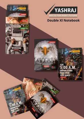 Yashraj Double XL Soft Bound Regular Notebook Single Line, 21 X 27 CM 116 Pages