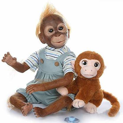 Zero Pam Realistic Monkey Baby Reborn Dolls with Pacifier Reborn Animals Apes Newborn