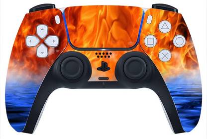 GADGETSWRAP 2005SHFL-1116 fire water meet PS5 Controller Skin  Gaming Accessory Kit