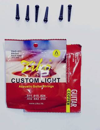 Ziko Acoustic ZIKOO STRING AND BRIDGE PIN 6 Guitar String