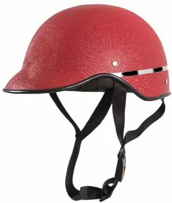 TRACK Red Half Face Mini Cap Helmet 