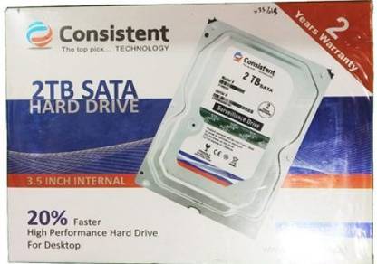 Consistent SATA3.5 2000 GB Desktop White SATA II Internal Hard Disk Drive (HDD) (CT3002SC 2 TB HDD 2 YEAR)