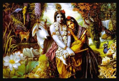 Prem Art And Craft Radha Krishna Religious Frame
