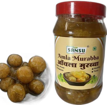 SANSU HEALTH CARE Premium Quality Homemade Pure Organic (Amla ka Murabba) Amla Murabba