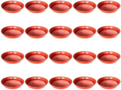 ABS 8 inch planter bottom tray terracotta pack of 20 Plant Container Set