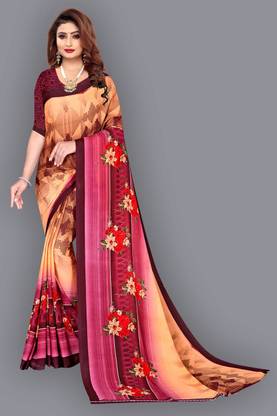 Krishna Enterprise Bollywood Georgette Saree with Unstitched Blouse