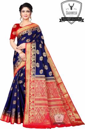 Embellished Kanjivaram Cotton Silk, Art Silk Saree