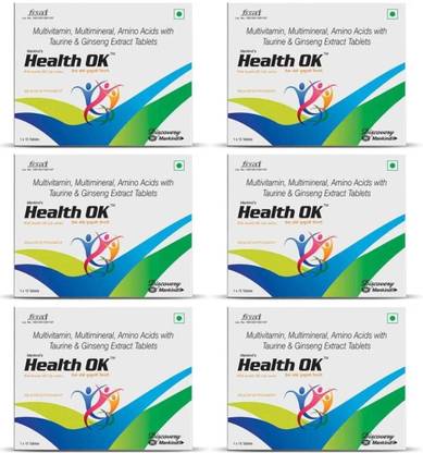 Health Ok MULTIVITAMIN MULTIMINERAL TABLTS - 90 tab ( 15*6) Pack Of 6