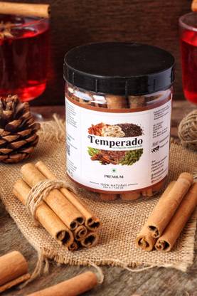 Temperado Premium Shri Lankan Cassia Cinnamon Sticks| Ceylon Dalchini | Jar Pack 100gm